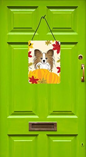 Caroline's Treasures BB2054DS1216 Papillon Thanksgiving Wall or Door Hanging Prints Aluminum Metal Sign Kitchen Wall Bar Bathroom Plaque Home Decor Front Door Plaque, 12x16, Multicolor - Image 2