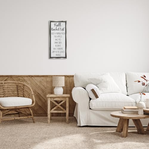 'Fall Bucket List Casual Sign'| Floating Frame Canvas Art - Image 3