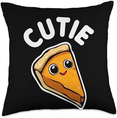 Cute Cutie Pumpkin Pie Thanksgiving Slice Food Cuteness Fun Throw Pillow by Unknown
