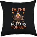 I'm the Husband Turkey Thanksgiving Costume Funny Turkey Throw Pillow by Unknown