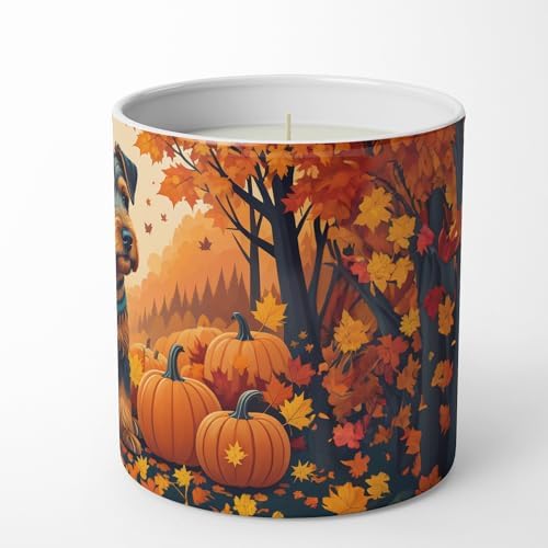 Caroline's Treasures DAC1003CDL Airedale Terrier Fall Decorative Soy Candle Nature Soy Wax Essential Oil Home Decor Ideal for Bedroom Kitchen Bath Office Gift, 10 oz - Image 5