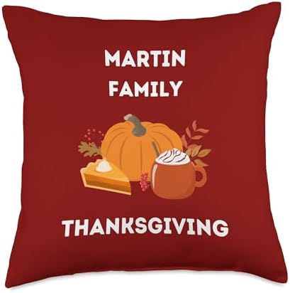 18 Loves Martin Family Matching Thanksgiving Throw Pillow, 18x18, Multicolor by Unknown