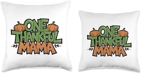 One Thankful Mama, Thankful For You, Happy Thanksgiving Throw Pillow - Image 3