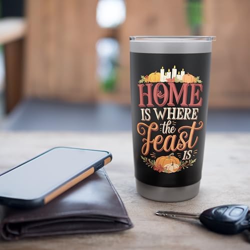 Home Where The Feast Is Thanksgiving Stainless Steel Insulated Tumbler - Image 7