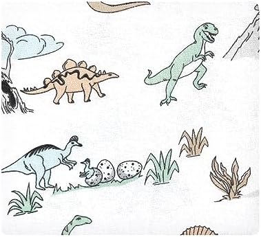 Hudson Baby Unisex Baby Cotton Flannel Receiving Blankets, Neutral Dino World, One Size - Image 3
