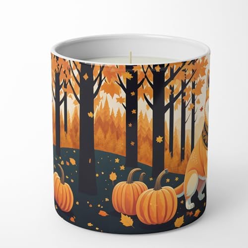 Caroline's Treasures DAC1072CDL Shiba Inu Fall Decorative Soy Candle Nature Soy Wax Essential Oil Home Decor Ideal for Bedroom Kitchen Bath Office Gift, 10 oz - Image 3