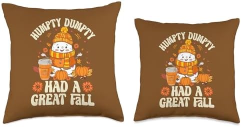 Humpty Dumpty Had A Great Fall Happy Fall Y'all Thanksgiving Throw Pillow - Image 3