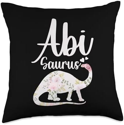 Abi Saurus Grandma Mother's Day Thanksgiving Christmas Throw Pillow by Unknown