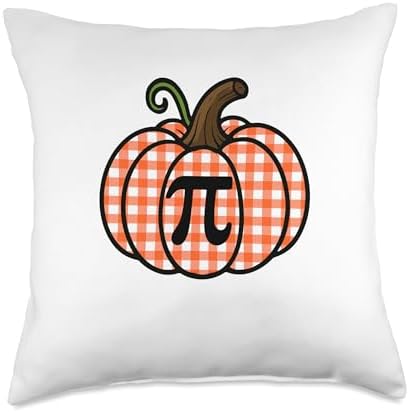 Pi Sign in Pumpkin Thanksgiving Math Teachers Students Lover Throw Pillow by Unknown