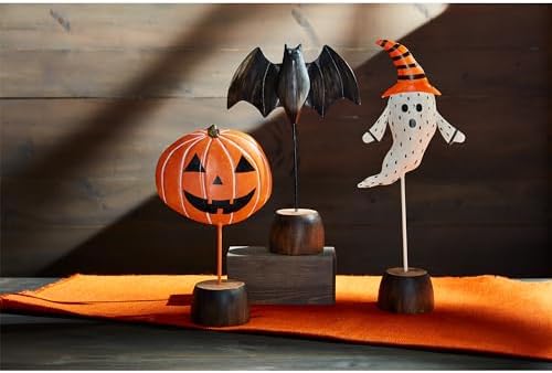Mud Pie Halloween Tin Sitters, Pumpkin