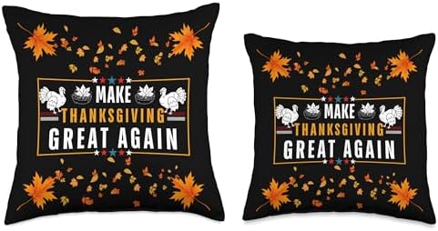 Make Thanksgiving Great again Funny Political Election Voter Throw Pillow - Image 3