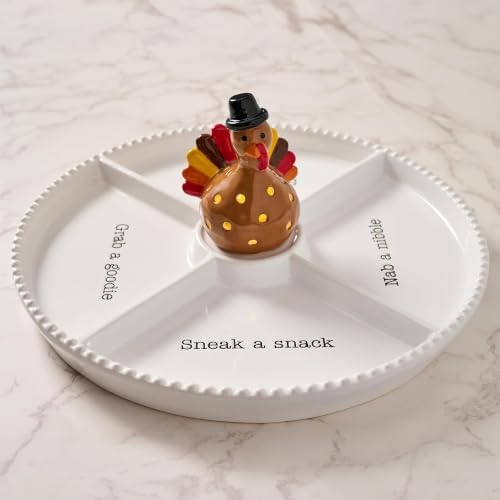 Mud Pie Light Up Turkey Sitter, Ceramic Thanksgiving Table Decor with LED - Image 2