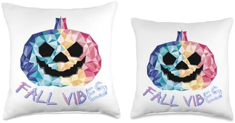 Fall Vibes with pumkin for Family Halloween Thanksgiving Throw Pillow - Image 3