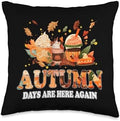 CharlIan Minds - Funny Thanksgiving Humor Saying Days are Here Again Funny Autumn Fall Thanksgiving Throw Pillow, 16x16, Multicolor by Unknown