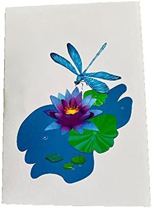 ETA Dragonfly & Flower 3D Pop-Up Greeting Card Set – Pack of 3 Nature-Inspired Cards with Envelopes – Elegant Handmade Cards for Birthdays, Mother’s Day, Thank You & Special Occasions, Set 16
