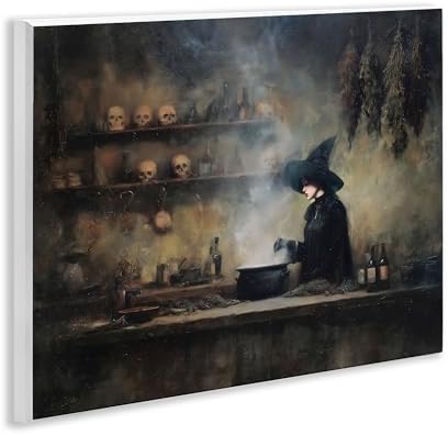 Witchs Cauldron Brew, 11 x 14 Inch Mounted Print on Wall Plaque