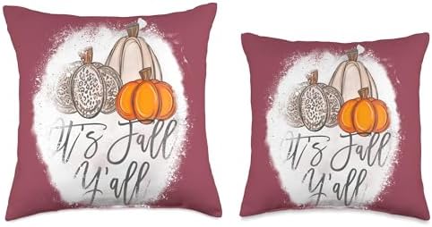 Its Fall Yall for Women Pumpkin Mom Cute Thanksgiving Throw Pillow - Image 3