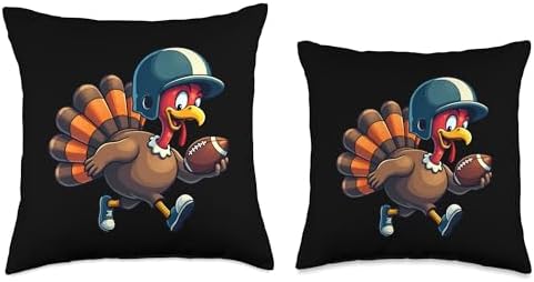 Thanksgiving Football Player Thanksgiving Football Turkey Throw Pillow - Image 3