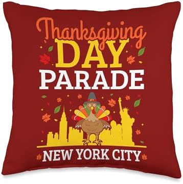 Thanksgiving Day Parade New York City Throw Pillow by Unknown