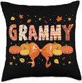 Grammy Fall Vibes Autumn Lover Thanksgiving Season Throw Pillow by Unknown