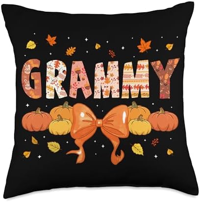 Grammy Fall Vibes Autumn Lover Thanksgiving Season Throw Pillow by Unknown