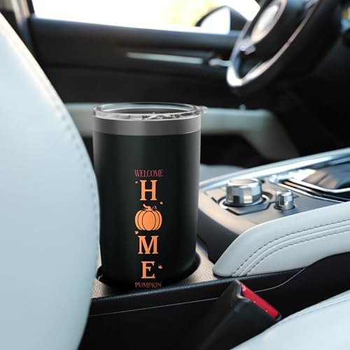 Welcome Home Pumpkin Fall Vibes Autumn Thanksgiving Stainless Steel Insulated Tumbler - Image 6