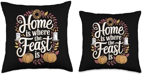 Home Where The Feast Is Thanksgiving Throw Pillow - Image 3