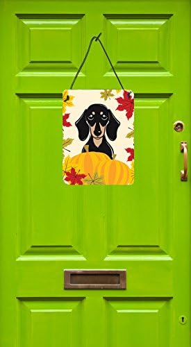 Caroline's Treasures BB2021DS1216 Smooth Black and Tan Dachshund Thanksgiving Wall or Door Hanging Prints Aluminum Metal Sign Kitchen Wall Bar Bathroom Plaque Home Decor Front Door Plaque, 12x16, Mult - Image 2