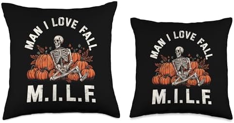 Gobble Till You Wobble - Thanksgiving Turkey Merch Man I Love Fall M.I.L.F. Funny Thanksgiving Turkey Day Throw Pillow, 18x18, Multicolor - Image 3