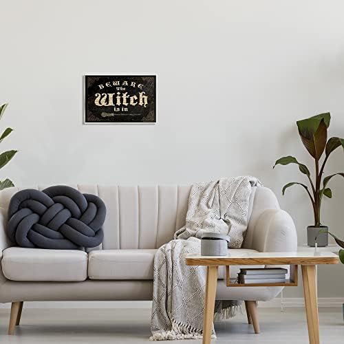 Beware the Witch Vintage Phrase, 10 x 15 Inch Mounted Print on Wall Plaque