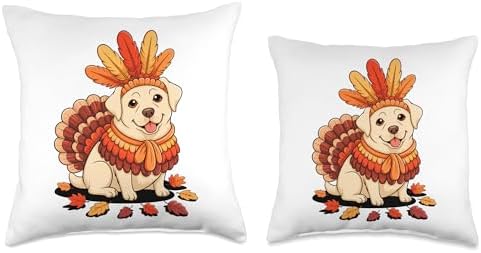 Thanksgiving Turkey Labrador Retriever Throw Pillow - Image 3