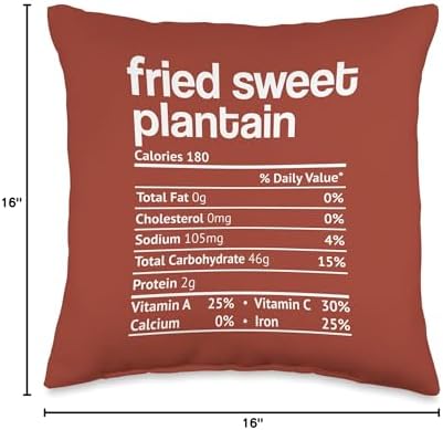 Fried Sweet Plantain Nutrition Fact Thanksgiving Christmas Throw Pillow - Image 4