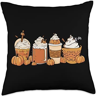 Spooky Halloween Costume Autumn Pumpkin Spice Thanksgiving Throw Pillow by Unknown