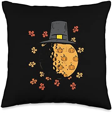 Thanksgiving Pilgrim Golf Fall Autumn Golfing Golfer Men Throw Pillow by Unknown
