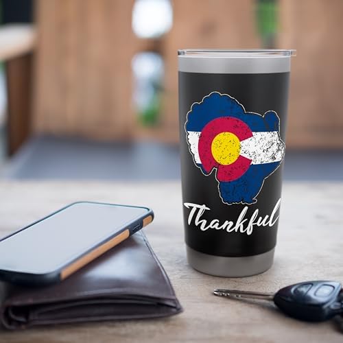 COLORADO State Flag Turkey Thanksgiving Home Celebrations Stainless Steel Insulated Tumbler - Image 7