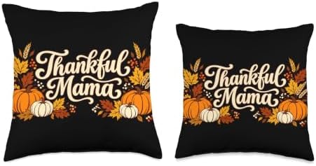 Thankful Mama Thanksgiving Family Dinner Turkey Day Throw Pillow - Image 3