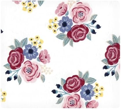 Hudson Baby Unisex Baby Cotton Poly Flannel Receiving Blankets, Blush Navy Floral, One Size - Image 2