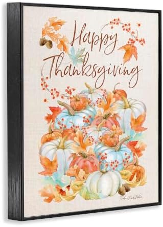 Happy Thanksgiving Autumn Pumpkins, 11 x 14 Inch Framed Giclée Print - Image 2