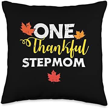 One Thankful Stepmon Thanksgiving Family Matching Step Mom Throw Pillow by Unknown