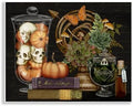 Autumnal Dark Academia Skull, 11 x 14 Inch Mounted Print on Wall Plaque