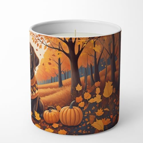 Caroline's Treasures DAC1055CDL Chocolate Labrador Retriever Fall Decorative Soy Candle Nature Soy Wax Essential Oil Home Decor Ideal for Bedroom Kitchen Bath Office Gift, 10 oz - Image 5