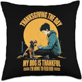 Dog Thanksgiving Thanksgiving Day Home Costume Pets Dogs Owner Turkey Throw Pillow, 18x18, Multicolor by Unknown