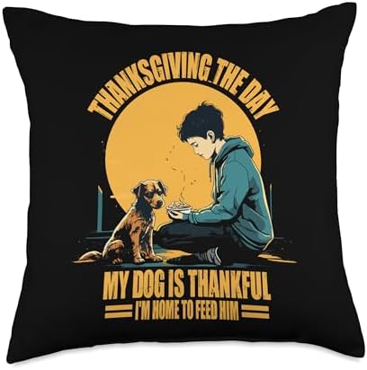 Dog Thanksgiving Thanksgiving Day Home Costume Pets Dogs Owner Turkey Throw Pillow, 18x18, Multicolor by Unknown