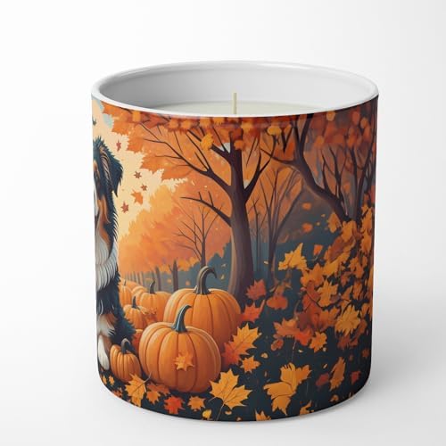 Caroline's Treasures DAC1009CDL Australian Shepherd Terrier Fall Decorative Soy Candle Nature Soy Wax Essential Oil Home Decor Ideal for Bedroom Kitchen Bath Office Gift, 10 oz - Image 5