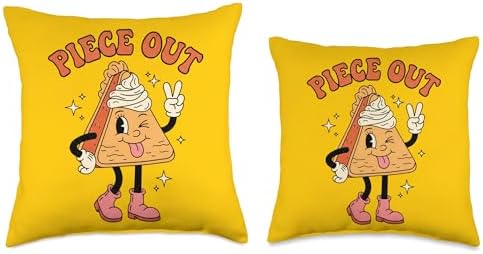 Hilarious Piece Out Thanksgiving Pie - Humor Foodie Lover Throw Pillow - Image 3