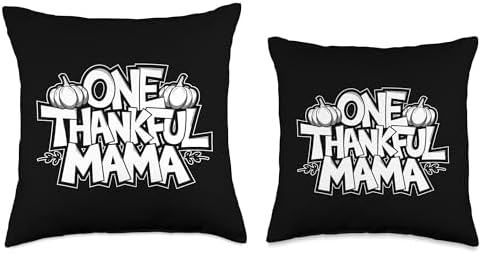 One Thankful Mama, Thankful For You, Happy Thanksgiving Throw Pillow - Image 3
