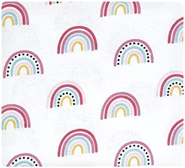 Hudson Baby Unisex Baby Cotton Flannel Receiving Blankets, Modern Rainbow, One Size - Image 3