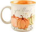 Mud Pie Give Thanks Coffee Mug, Thanksgiving Pumpkin Mug, 21 Ounce by MudPie