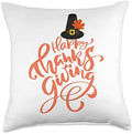 Happy Thanksgiving Pilgrim Fall Autumn Women's Throw Pillow by Unknown