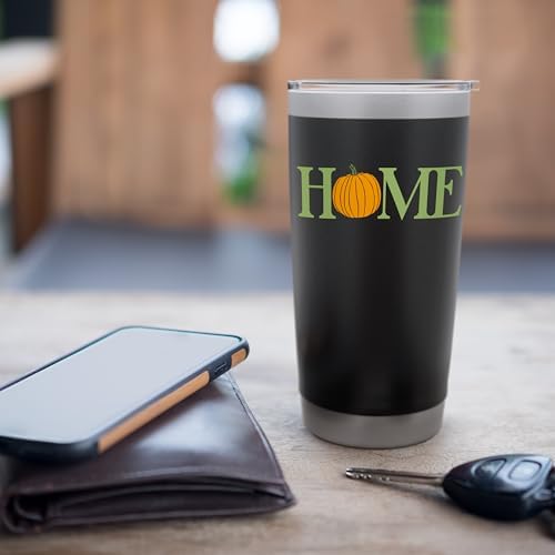Home Pumpkin Fall Vibes Autumn Thanksgiving Stainless Steel Insulated Tumbler - Image 7